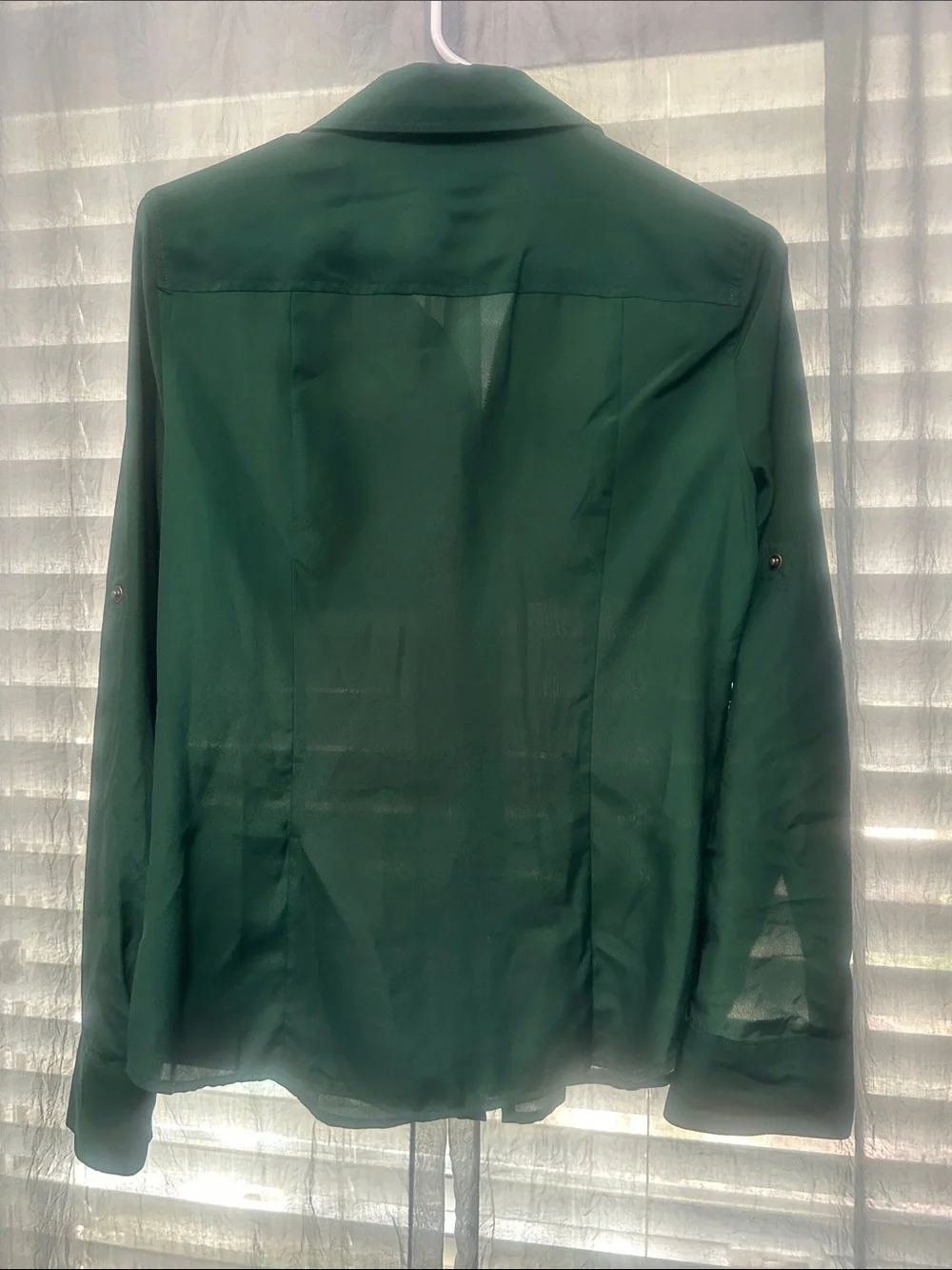 Michael Kors Deep Green Zip-Front Utility Shirt Jacket